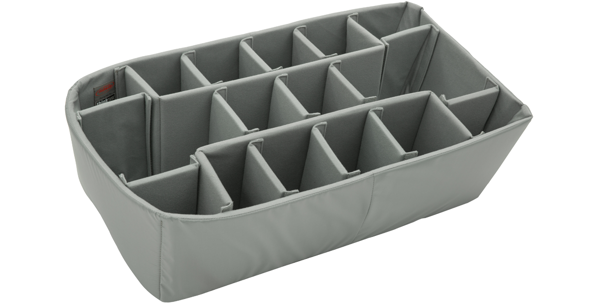 Durable iSeries 3016-10 Case insert with SKB Think Tank padded dividers, designed for customizable storage of vacuum or video accessory kits.