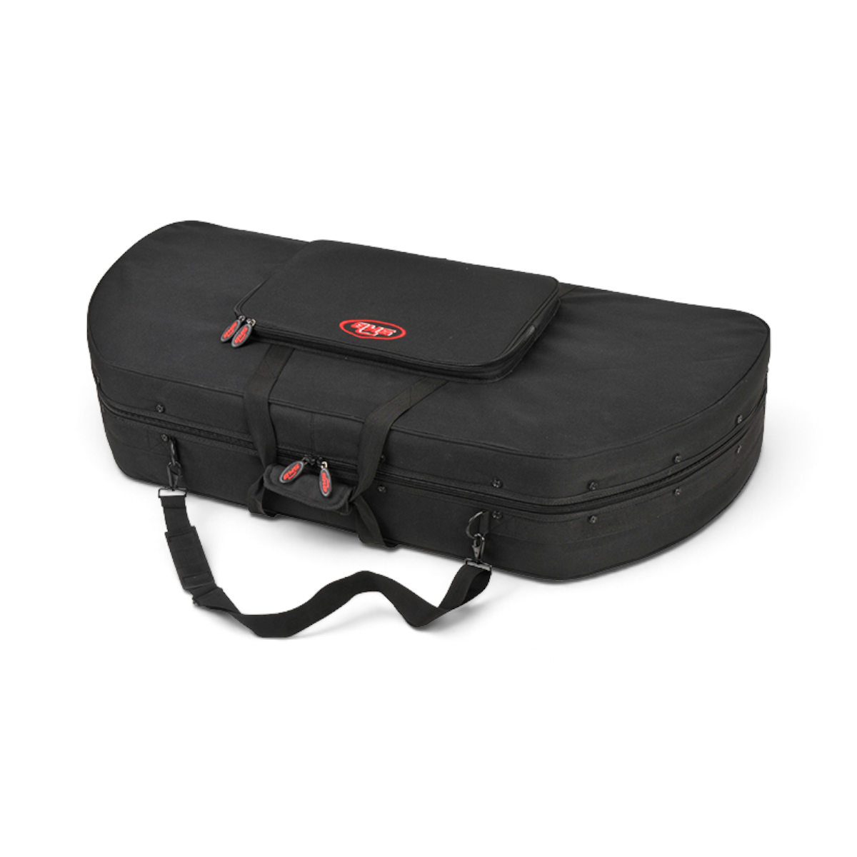 SKB Cases Hybrid 4120 large black ballistic nylon bow case with accessory pouch and adjustable shoulder strap
