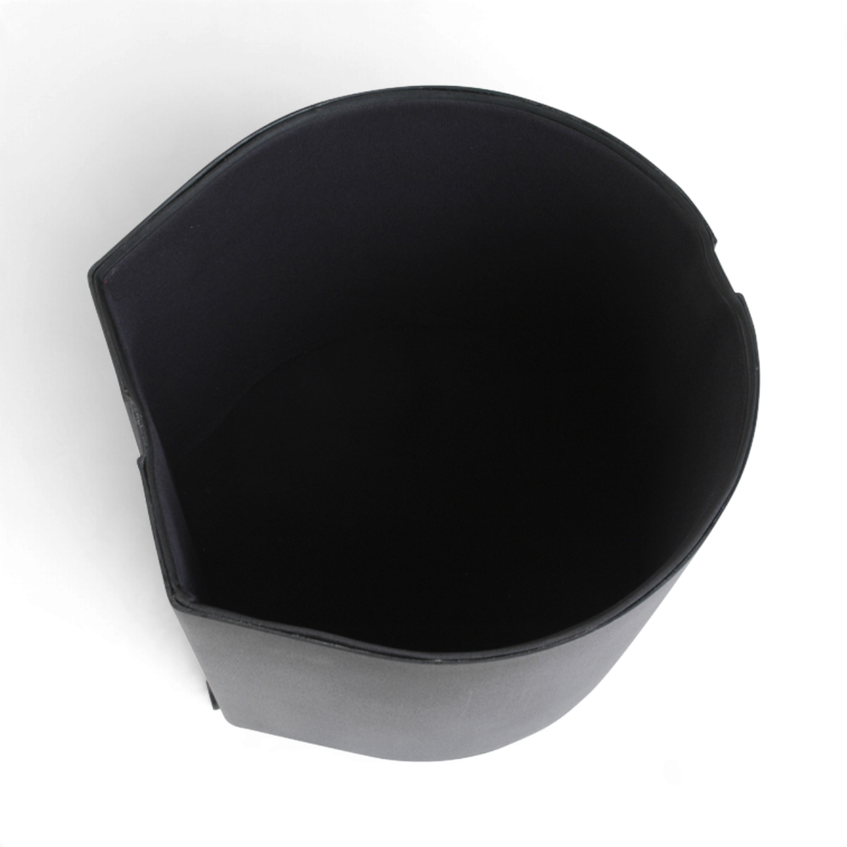 Interior view of 14x16 Marching Bass Drum Case highlighting soft padded lining for secure and cushioned drum storage.