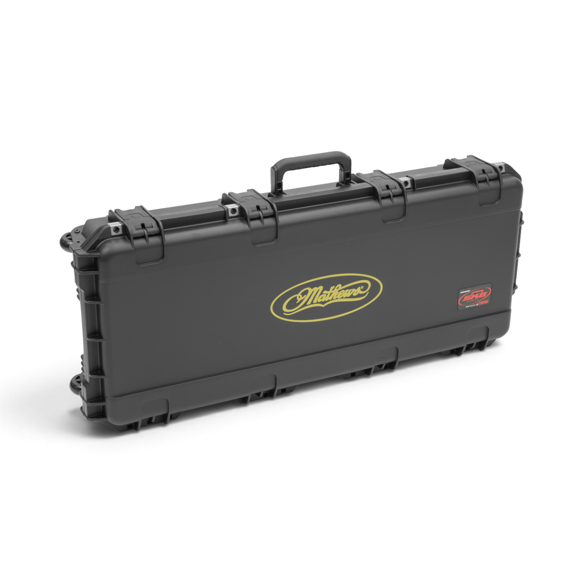 SKB Cases iSeries Mathews parallel limb bow case in black with durable injection-molded waterproof construction.