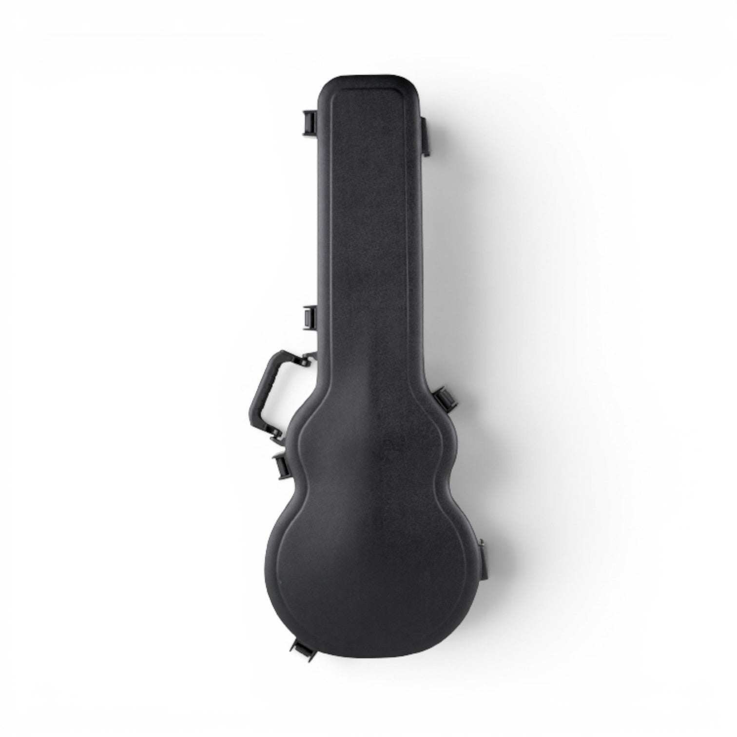 Rear view of the Les Paul® Guitar Case highlighting its contoured design and reinforced edges for safe guitar transport.