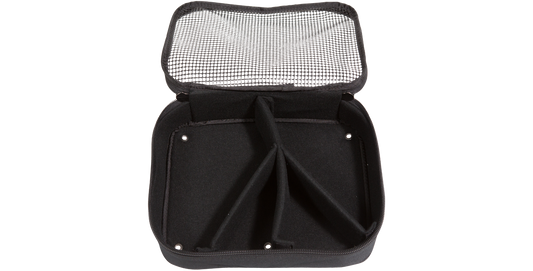 Caster Accessory Bag with compartments for SKB Shockracks, open view showing padded dividers for organized caster storage.