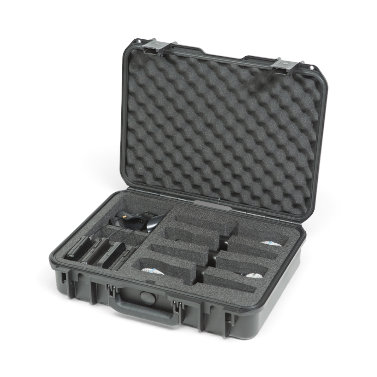 SKB Cases iSeries waterproof wireless microphone case with custom foam interior for four mics and body packs