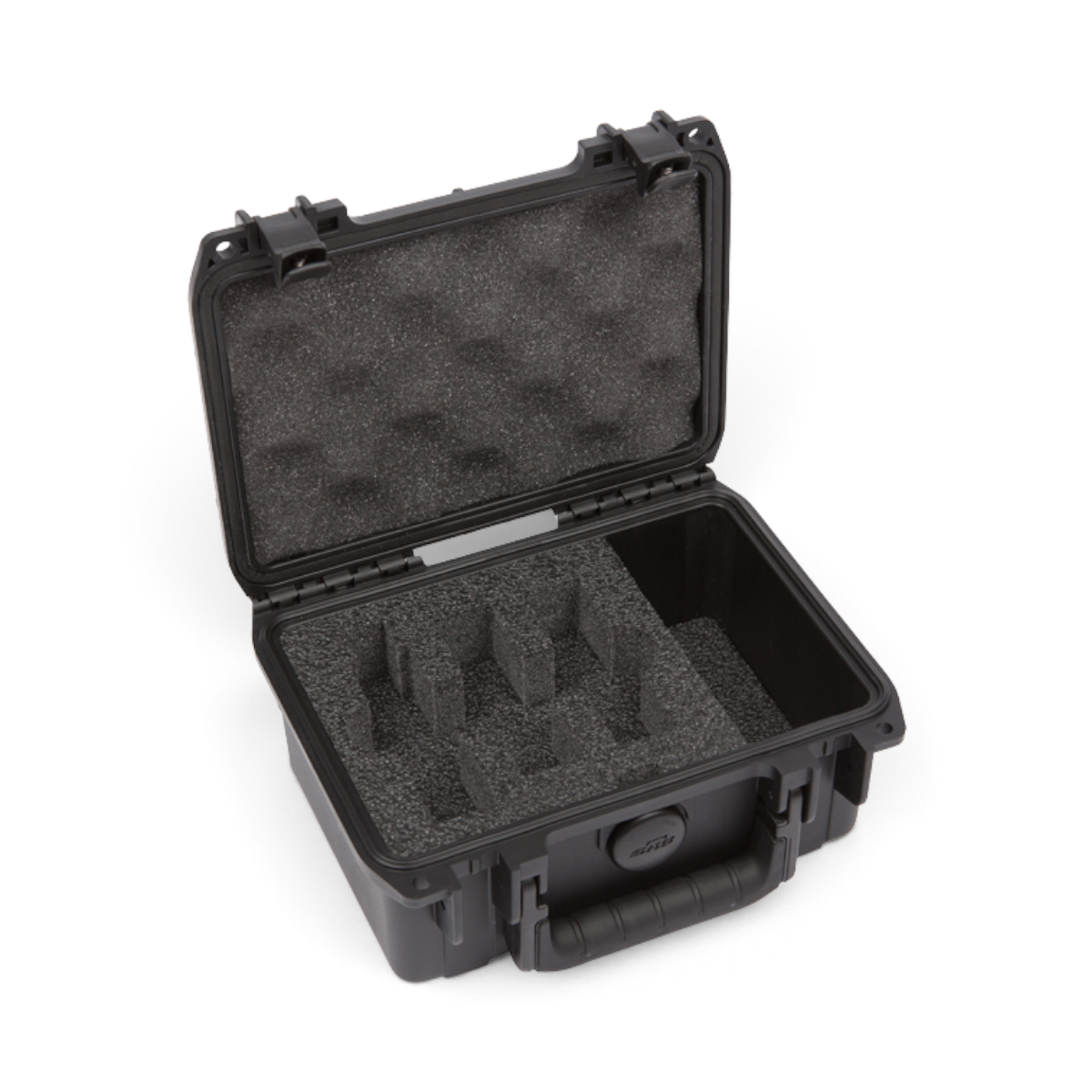 SKB Cases iSeries waterproof hard case with custom-cut foam interior for Sennheiser XSW-D wireless audio equipment.