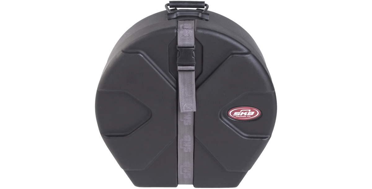 Snare Drum Case - Durable Protection with Roto-Molded Design, featuring a secure strap and SKB logo for reliable drum transport.