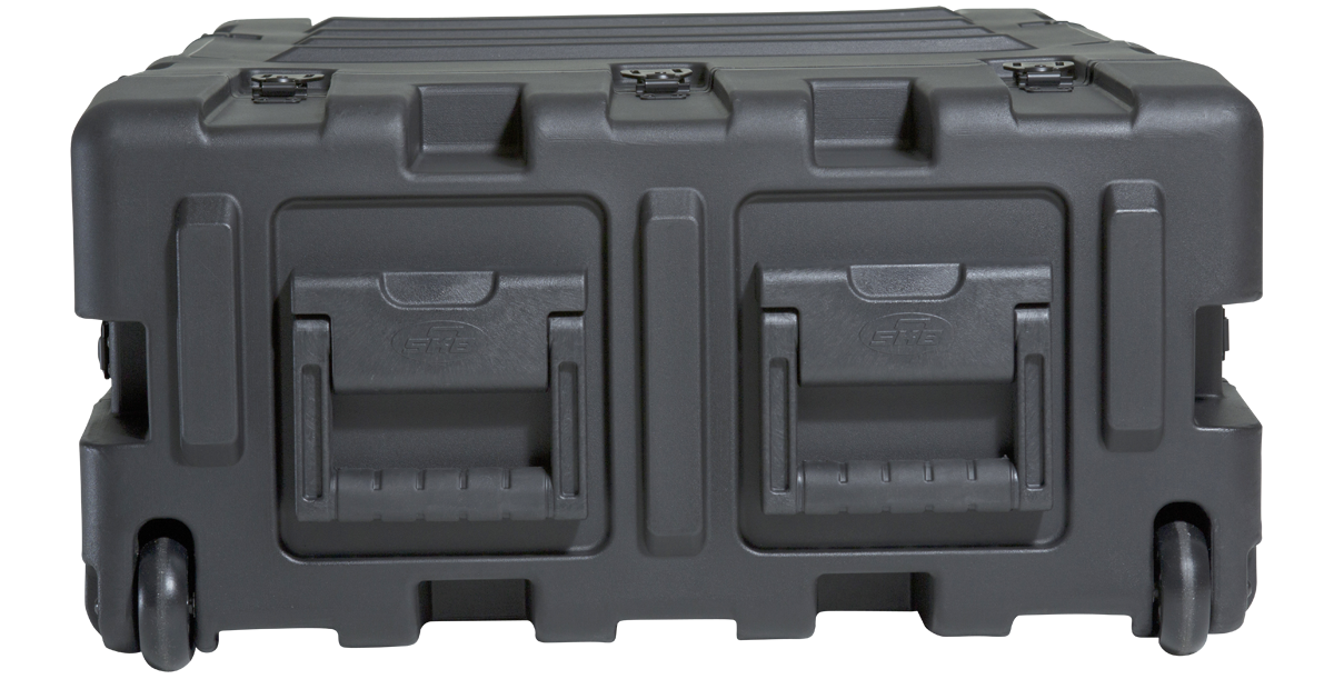 End view of 24-Inch Shockproof Rack Case with two ergonomic handles and rugged design. Built for durability in harsh environments.