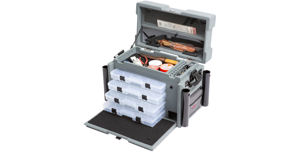haskell bros makers tackle box SKB 7200 Large Rigid Inside youll find lures Mystery Tackle Box Pro Bass