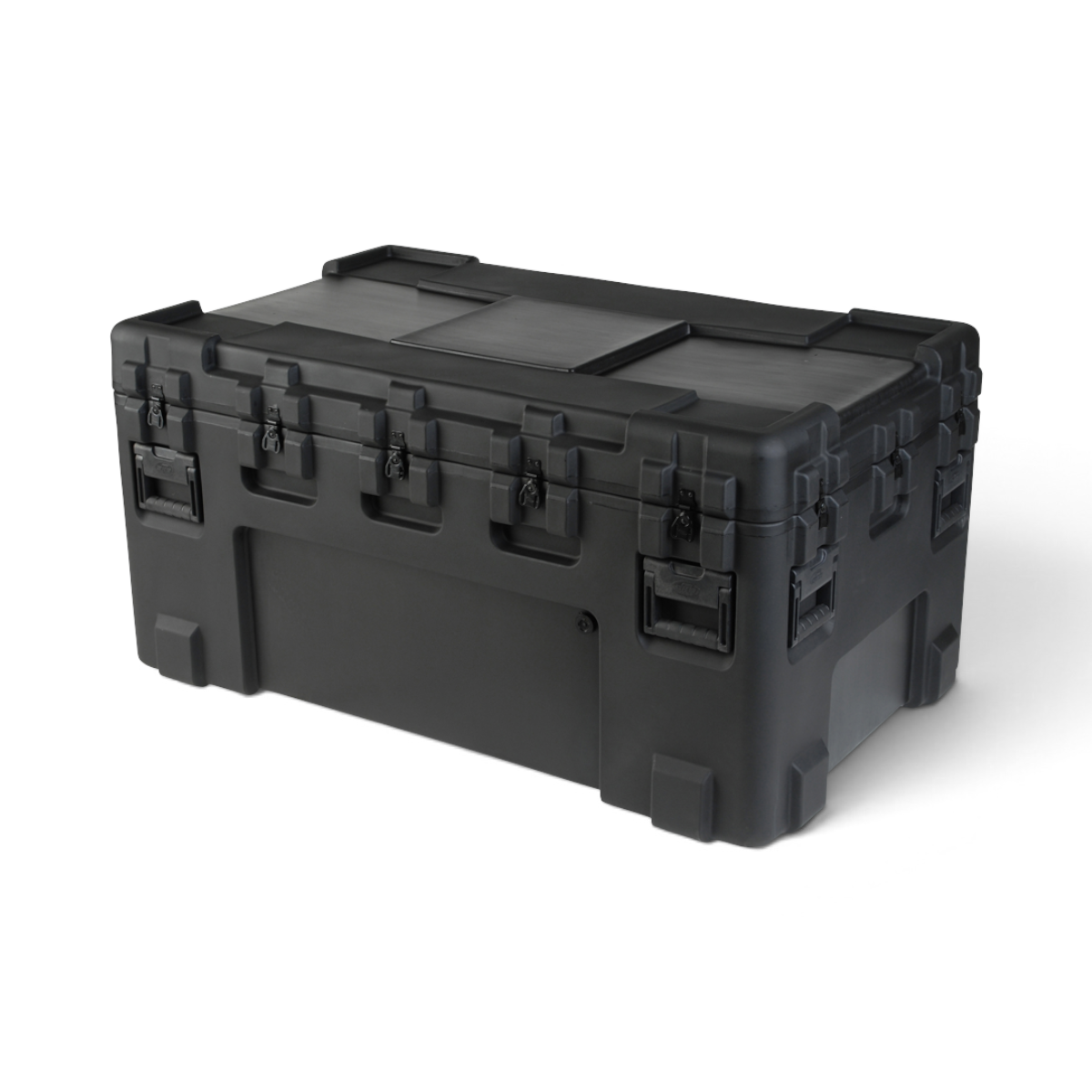 SKB Cases rSeries 5030-24 black roto-molded military-standard shipping case with stainless steel latches.