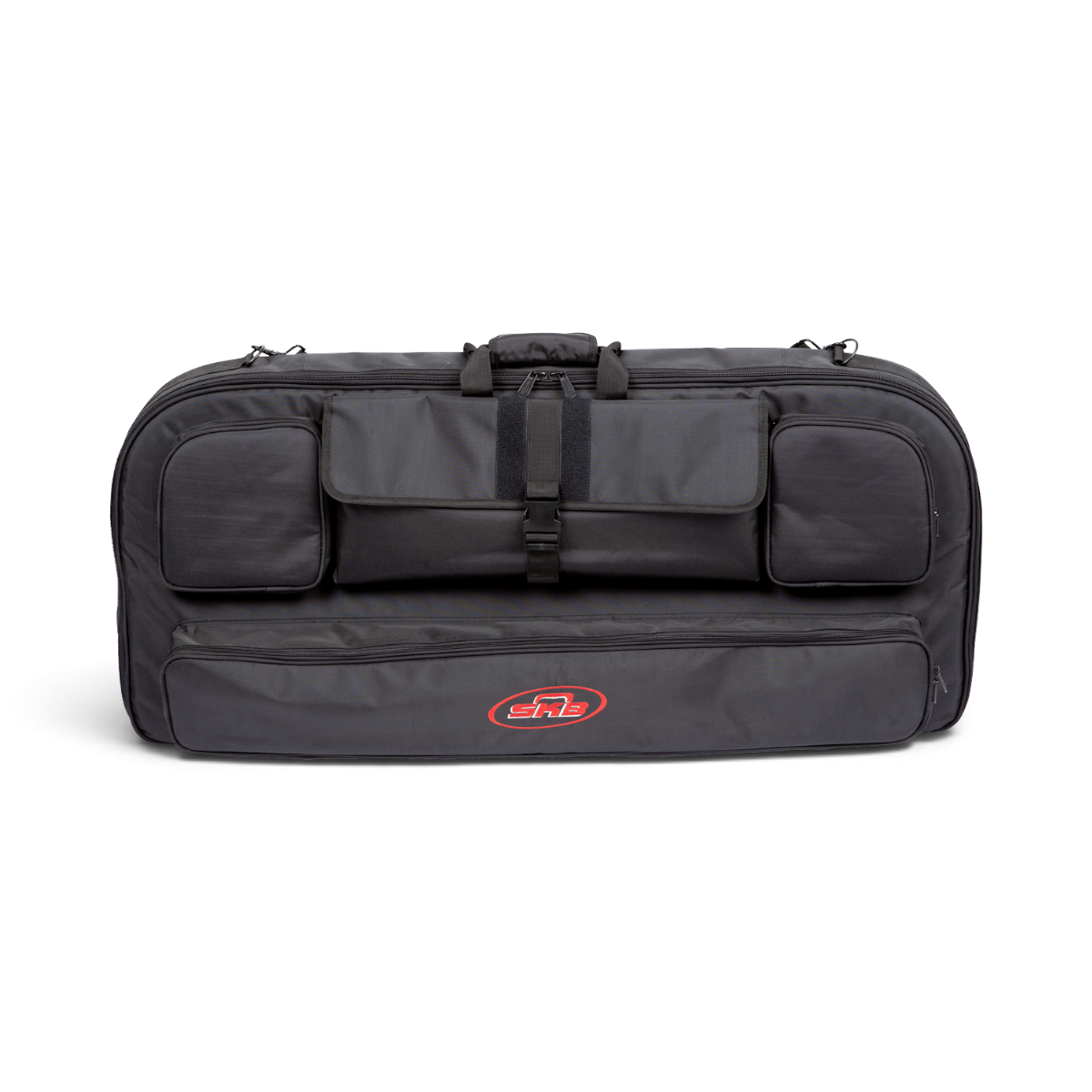 SKB Cases black archery backpack with multiple accessory pockets and durable 600 Denier construction for 42 inch bows