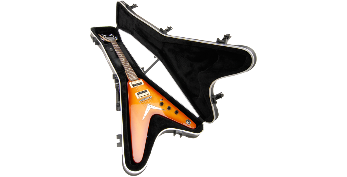 SKB 58 V FV用ハードケース FLYING V ギブソン用 Flying V® Hardshell Guitar Case - Flying V guitar case – SKB Cases