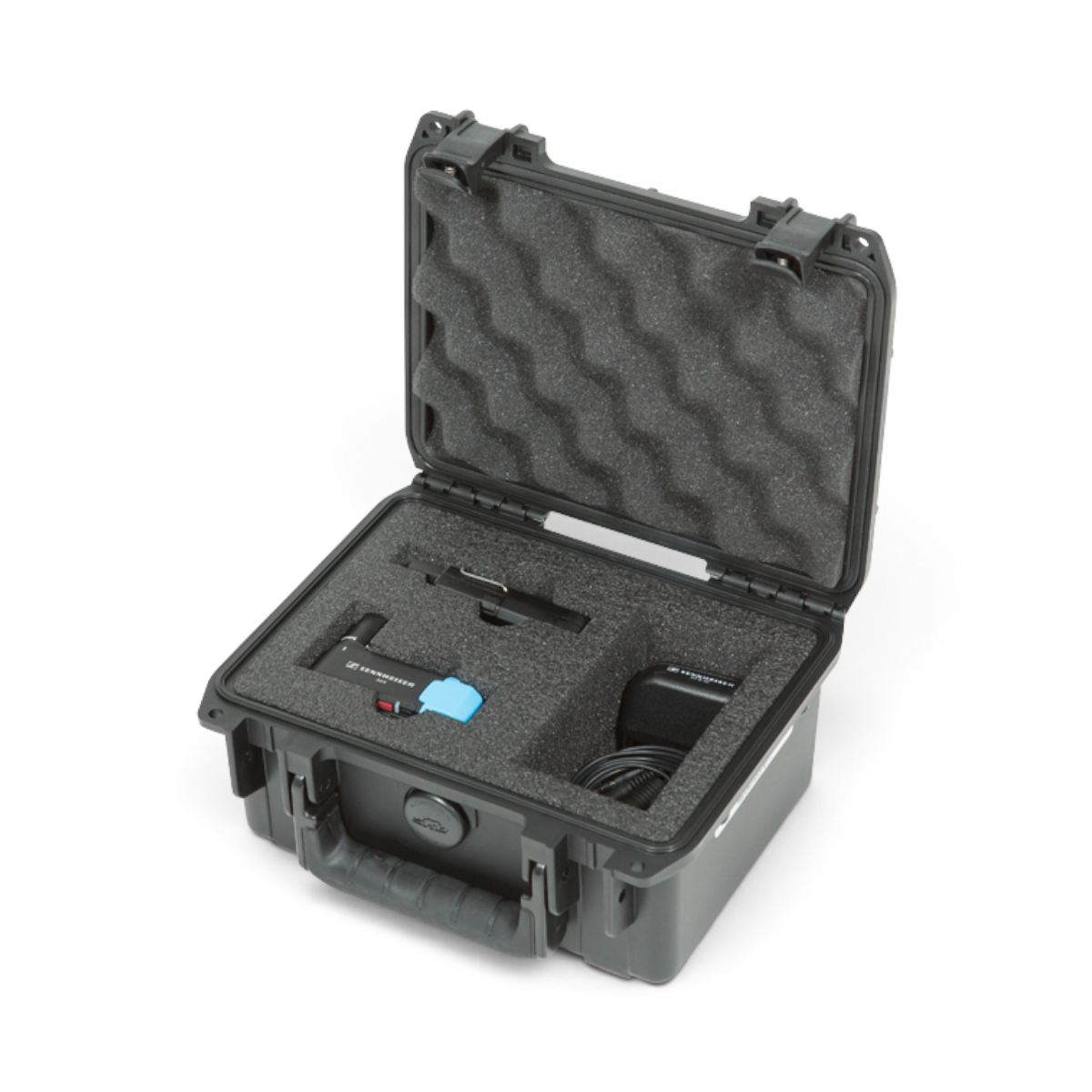 SKB Cases iSeries waterproof hard case with custom foam interior for Sennheiser AVX wireless audio system components