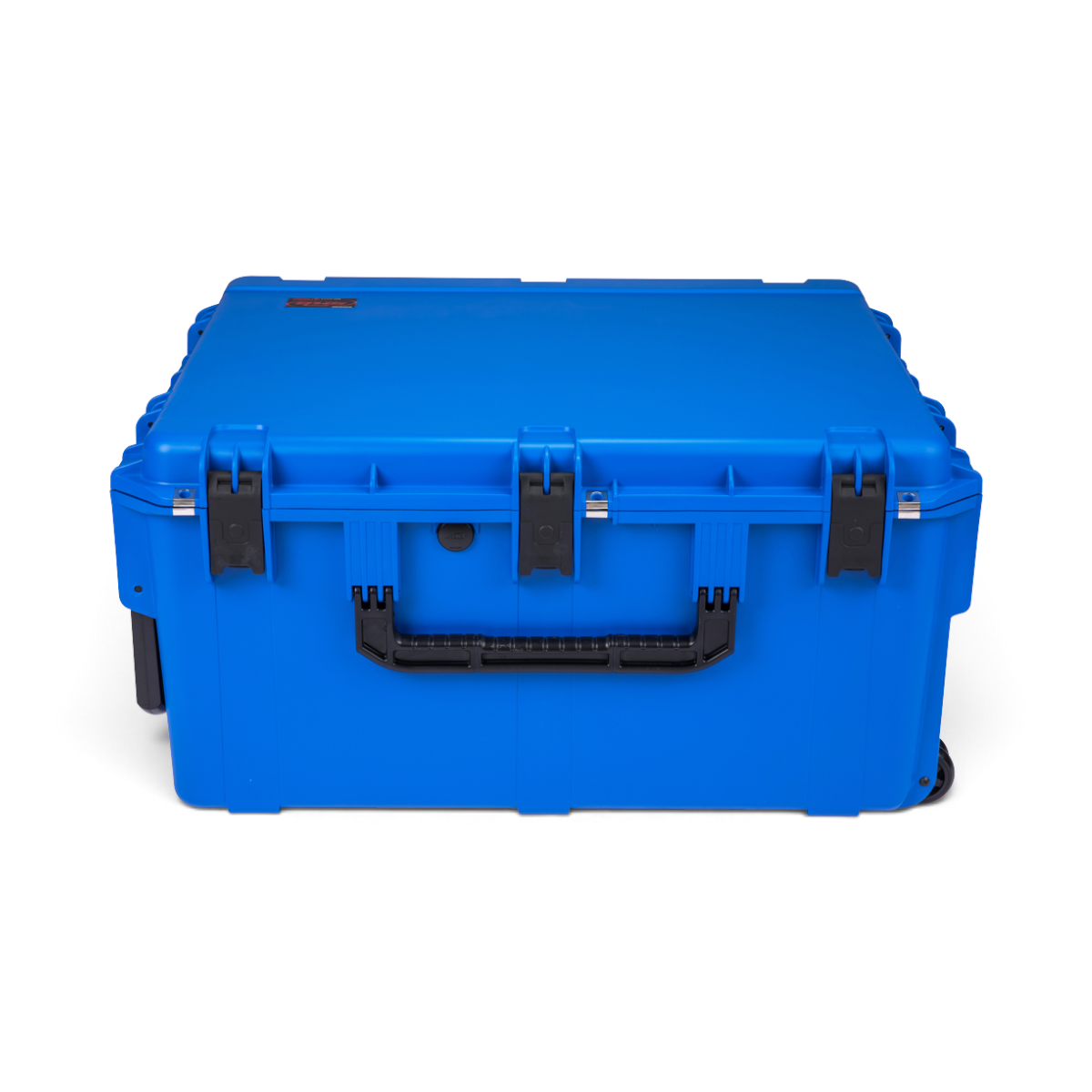 SKB Cases iSeries 3026-15 blue waterproof injection molded polypropylene equipment case with black trigger latches.