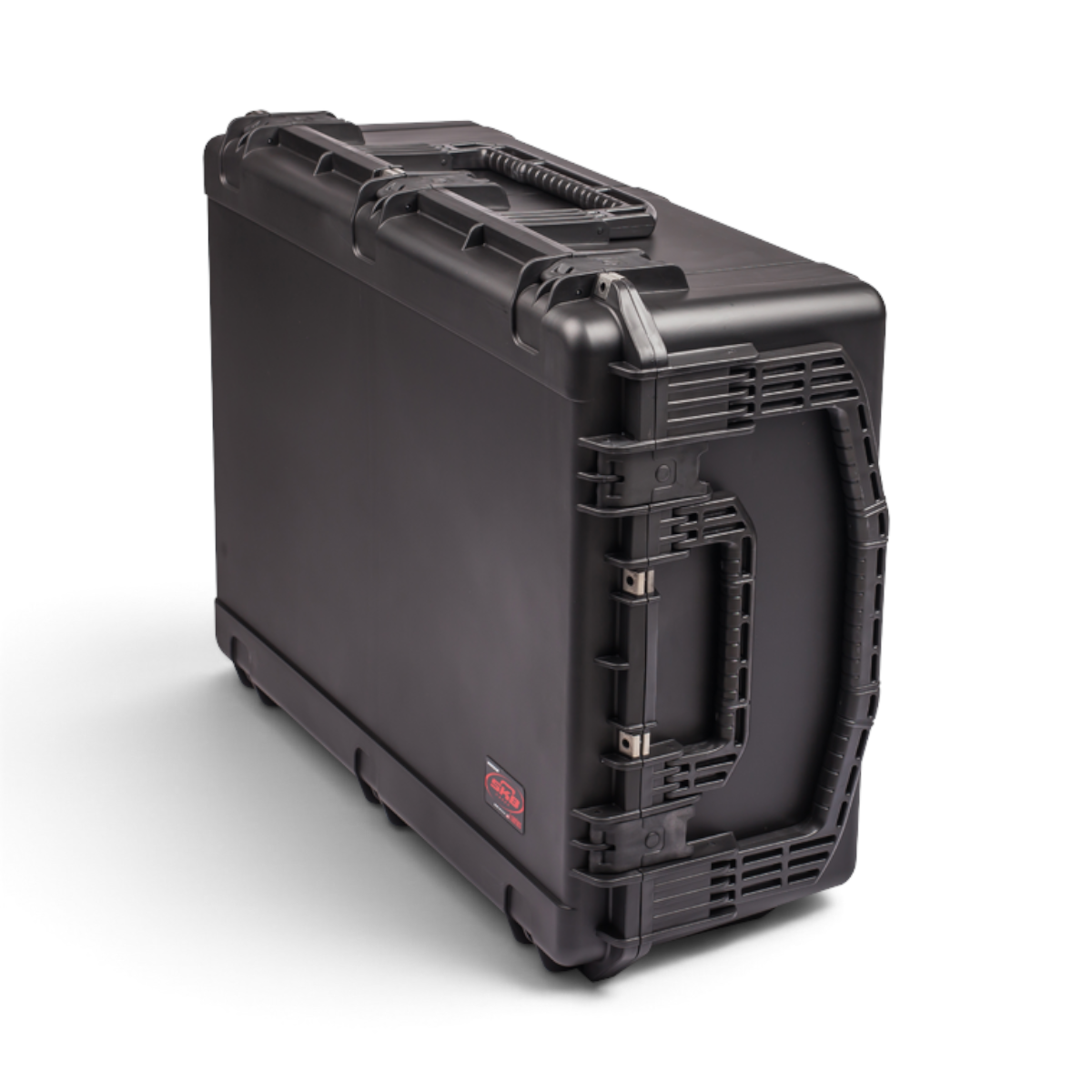 SKB Cases iSeries 3424-12 black waterproof injection molded hard case with heavy-duty trigger latches and side handle.
