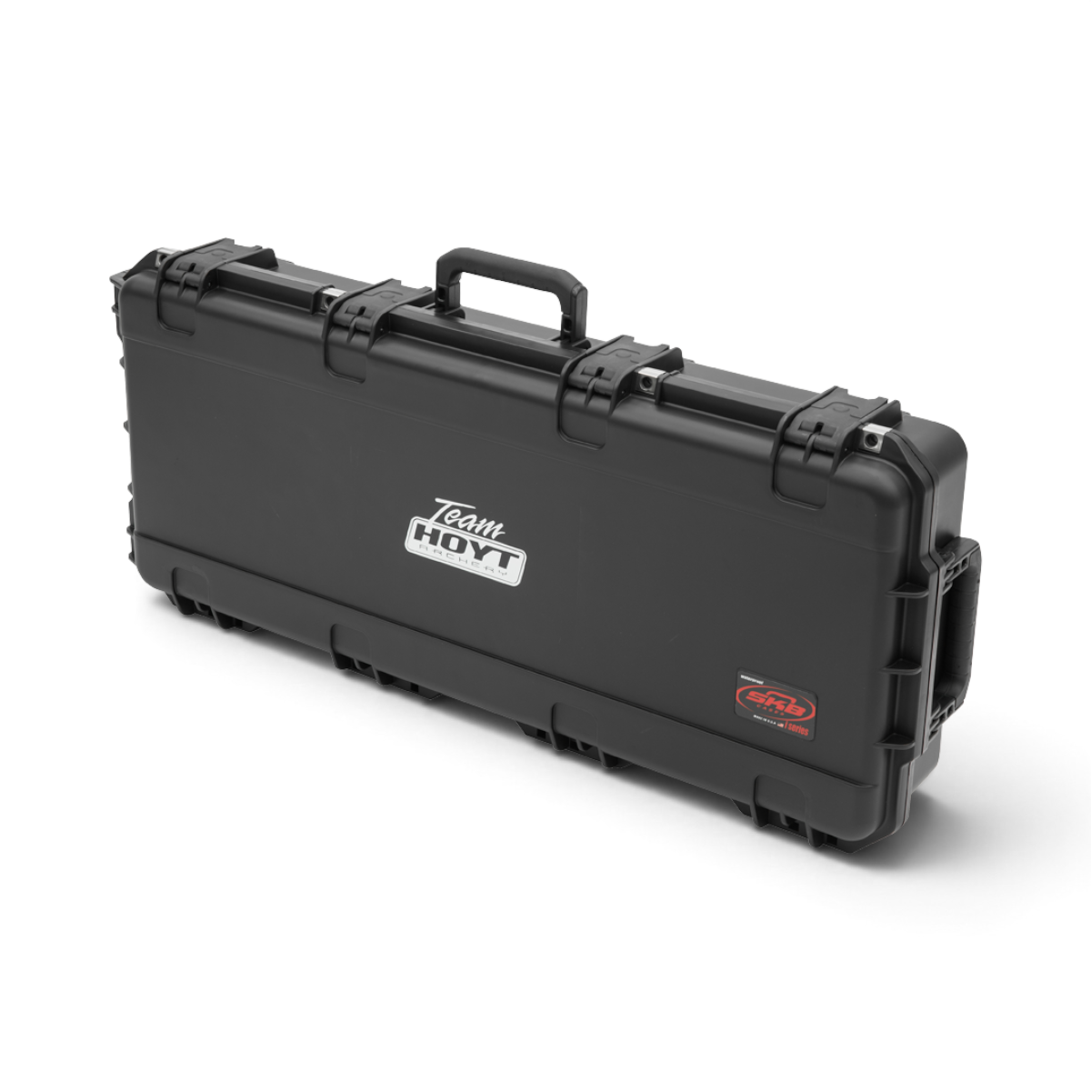 SKB Cases iSeries 3614-6 Hoyt black waterproof bow case with durable injection-molded exterior and secure latches.