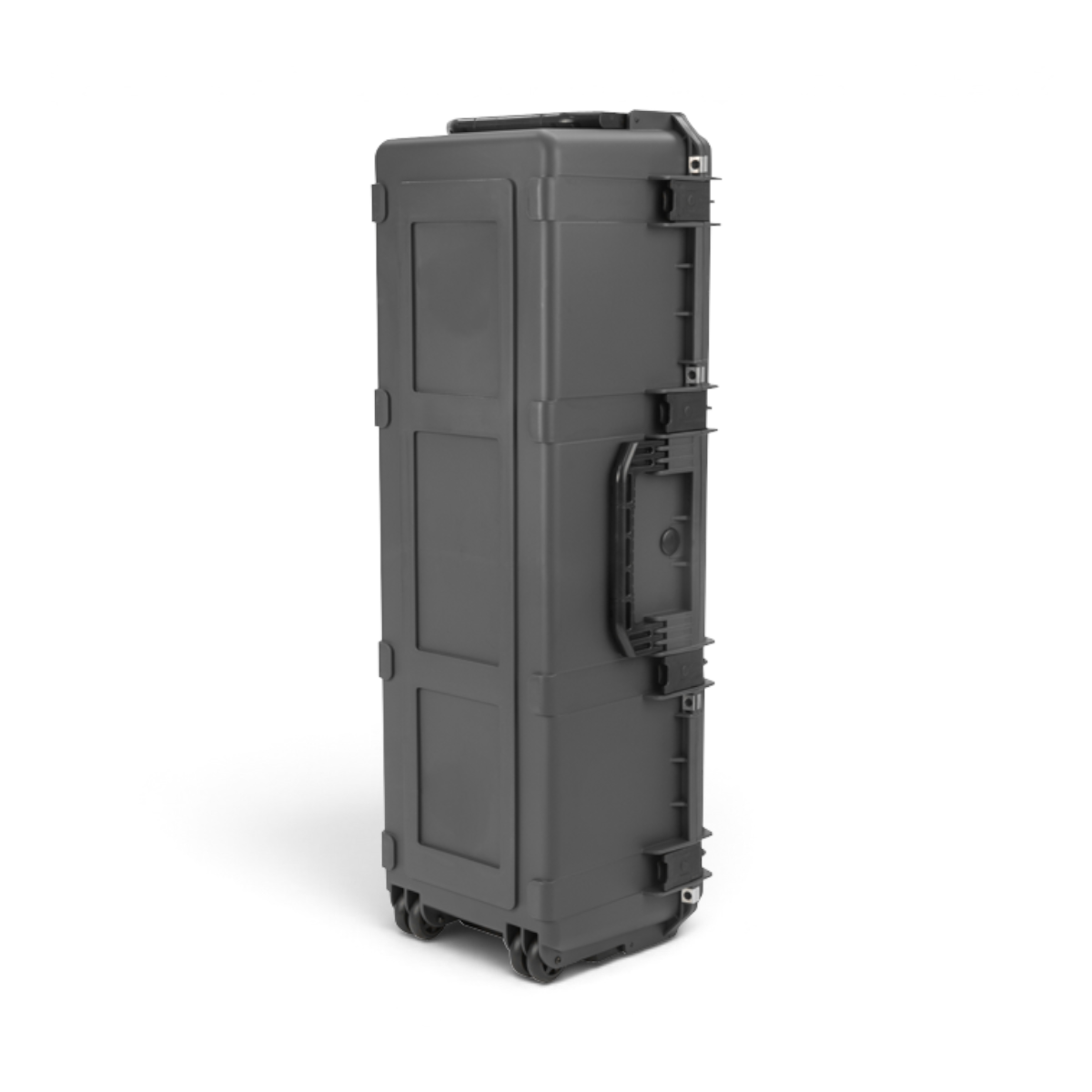 SKB Cases iSeries 4213-12 charcoal grey waterproof overland storage case with wheels and heavy-duty trigger latches.