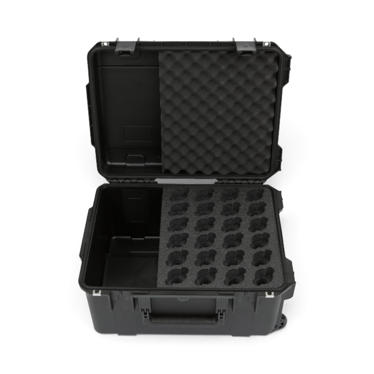 SKB Cases iSeries 2015-10 waterproof microphone case with foam interior for 24 microphones and accessory storage