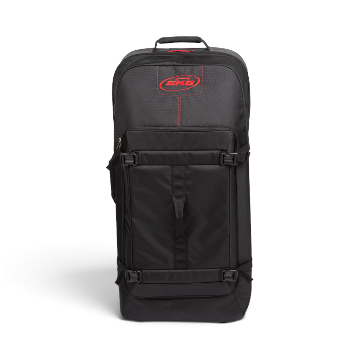 SKB Cases Bow Traveler black rigid bow case with red logo and adjustable compression straps