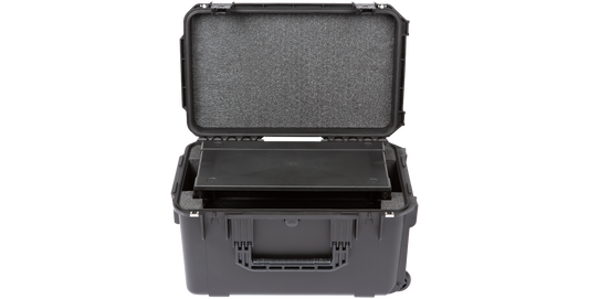 Injection Molded Shallow Rack - 4U iSeries Fly Rack with foam interior for secure recording equipment transport and lightweight protection.