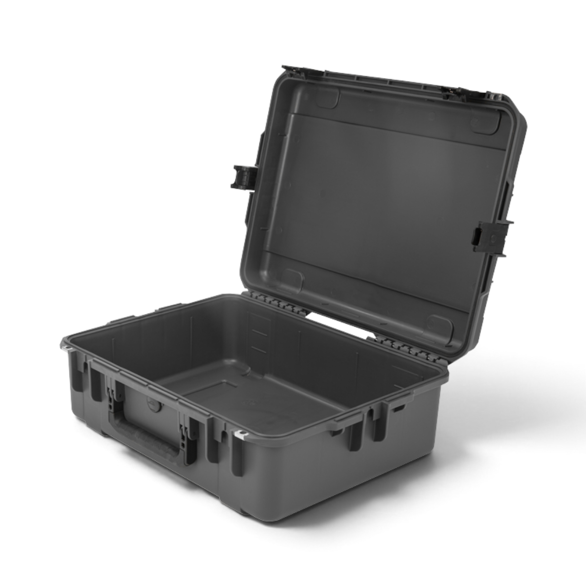 SKB Cases iSeries 2217-8 Overland waterproof storage case in charcoal grey with open lid and durable latch system