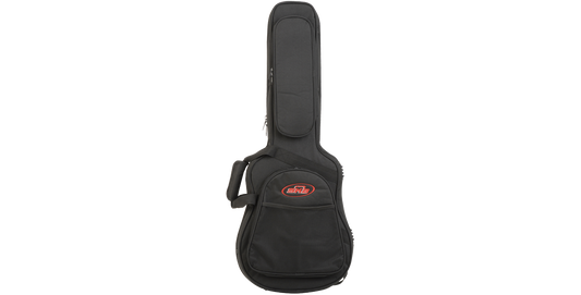 Front view of Soft Case for Baby Taylor/Martin LX featuring a zippered pocket and durable handle for secure guitar transport.