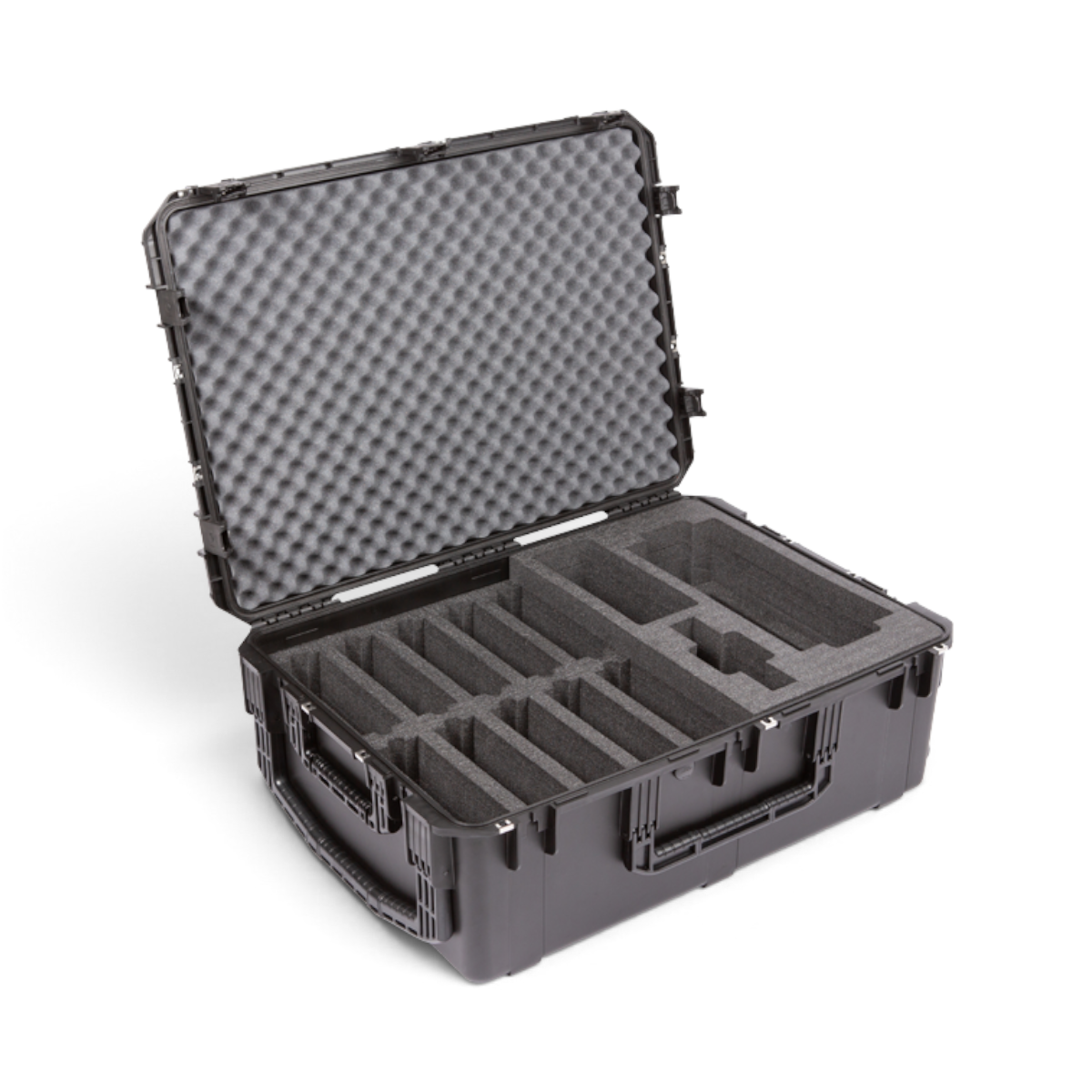 SKB Cases iSeries hard shell equipment case with custom PE foam interior for Shure Microflex wireless systems