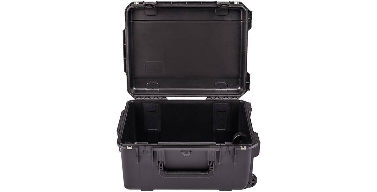 Durable iSeries 2015-10 Waterproof Case open front view, designed for secure storage of household or video accessories in rugged environments.