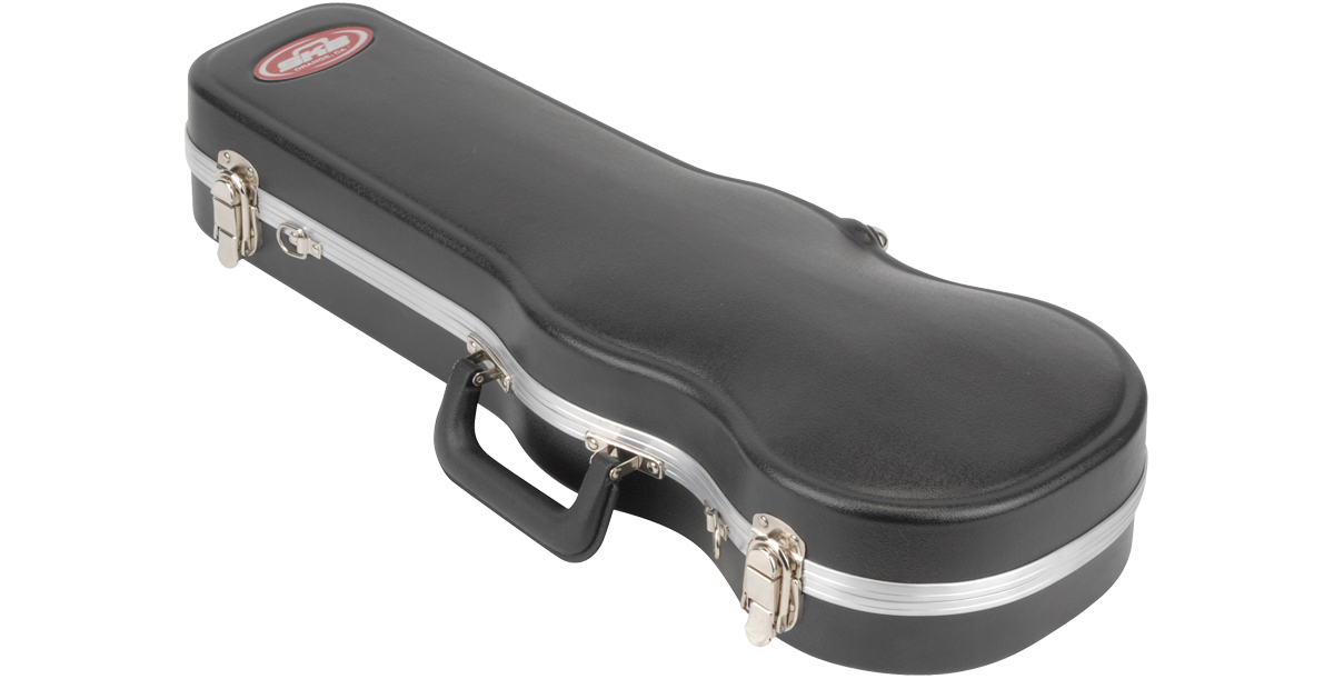 1/4 Violin Case - Deluxe Protection with hard exterior shell and secure metal latches. Ideal for various violin models and travel safety.