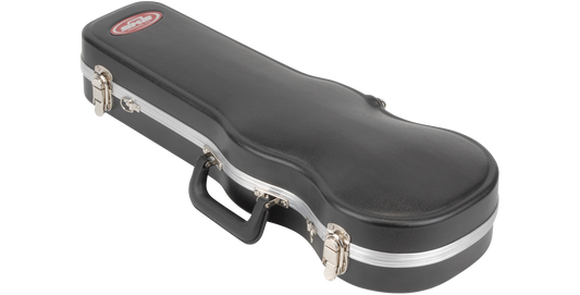 1/4 Violin Case - Deluxe Protection with hard exterior shell and secure metal latches. Ideal for various violin models and travel safety.