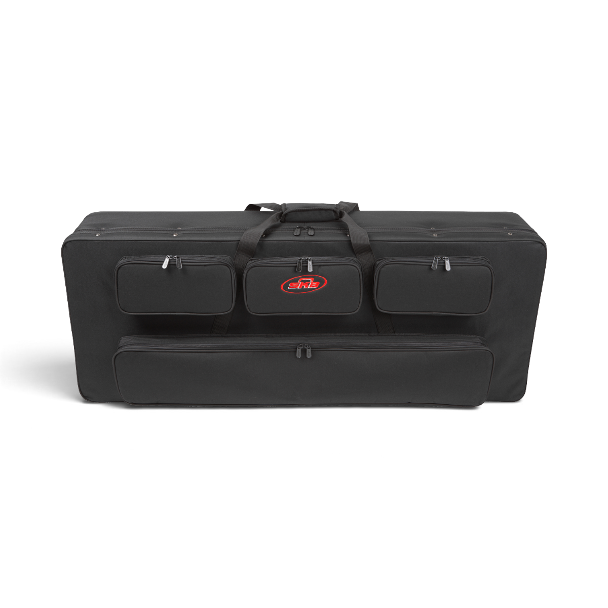 SKB Cases Hybrid 4115 medium bow case in black ballistic nylon with multiple zippered storage pockets