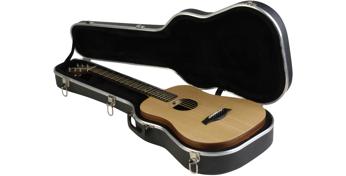 Interior view of Baby Taylor Martin LX Guitar Case - Protect with Style, showcasing a snug fit for Martin LX guitar with padded lining.