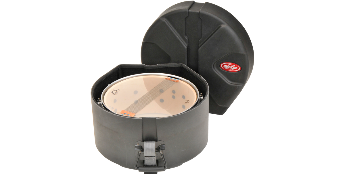 Drum Snare Case - 6.5 x 13 with Roto-molded design, open view showing interior fit for snare drum, ideal for percussion protection.