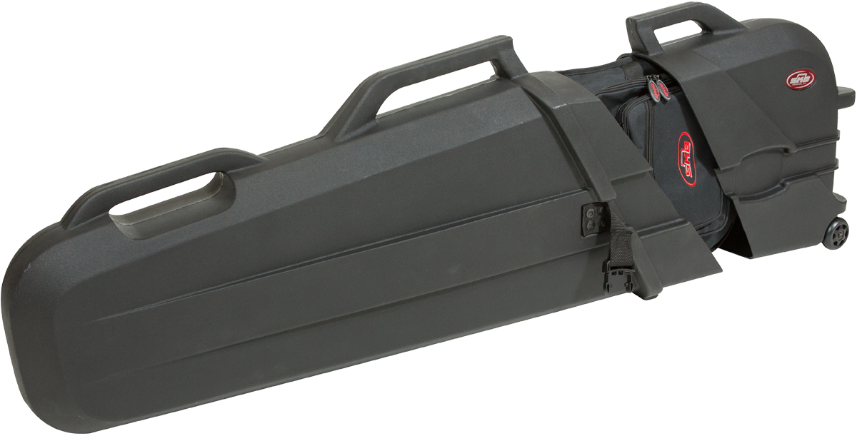 ATA Bass Case partially opened to reveal interior padded compartment, designed for secure and organized bass guitar transport.