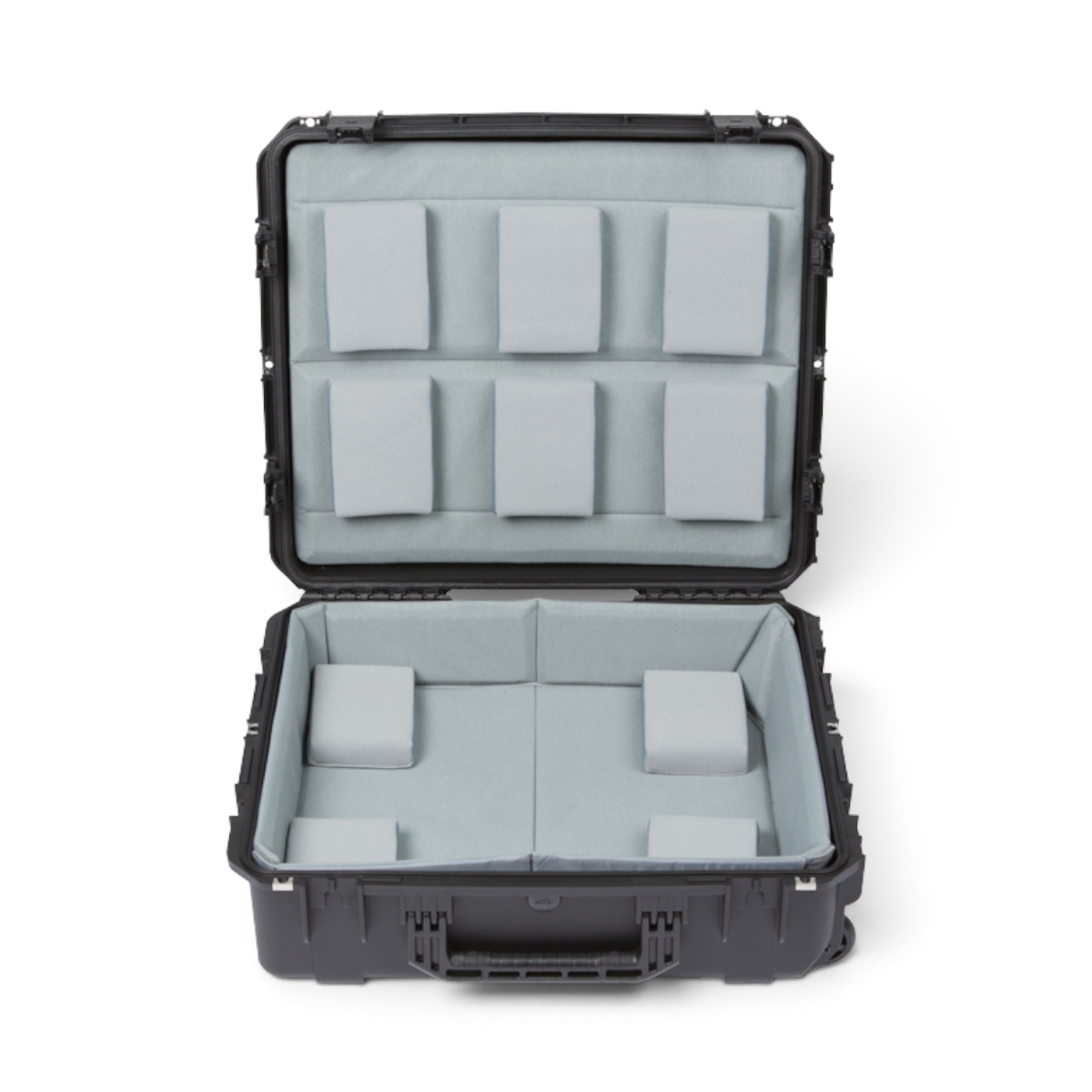 SKB Cases iSeries 2421-7 waterproof black injection molded case with grey padded interior dividers