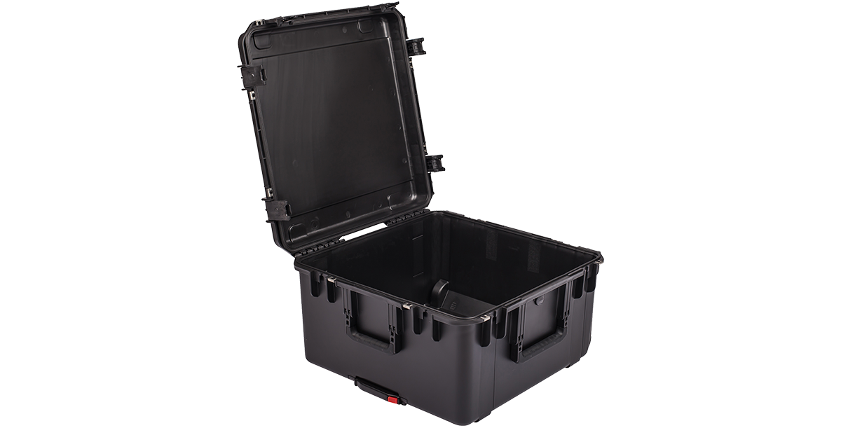 iSeries Case - Waterproof Protector with open lid, showing spacious interior for secure storage of vacuum accessory kits.