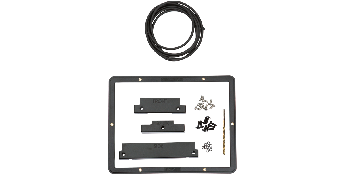 3i-0907-PRK Panel Mounting Ring Kit with gasket, drill jigs, hardware, and ring for 3i-0907-4 case accessory customization.