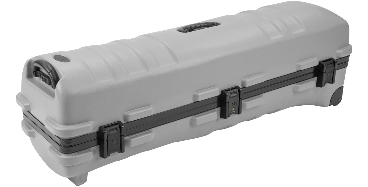 ATA Staff Pro XL Golf Travel Case - Grey with TSA locks and durable latches, ideal for protecting golf clubs during travel.