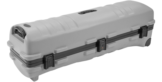 ATA Staff Pro XL Golf Travel Case - Grey with TSA locks and durable latches, ideal for protecting golf clubs during travel.