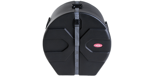 14 x 22 Marching Drum Case with Roto-molded design and secure strap closure, ideal for percussion protection and transport.