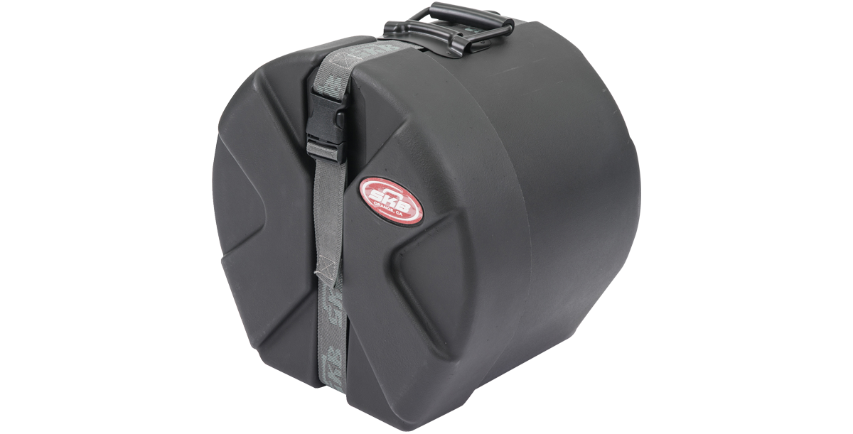 SKB Drum Package - Ultimate Drum Case Set tom drum case angled view, highlighting ergonomic design and durable construction.