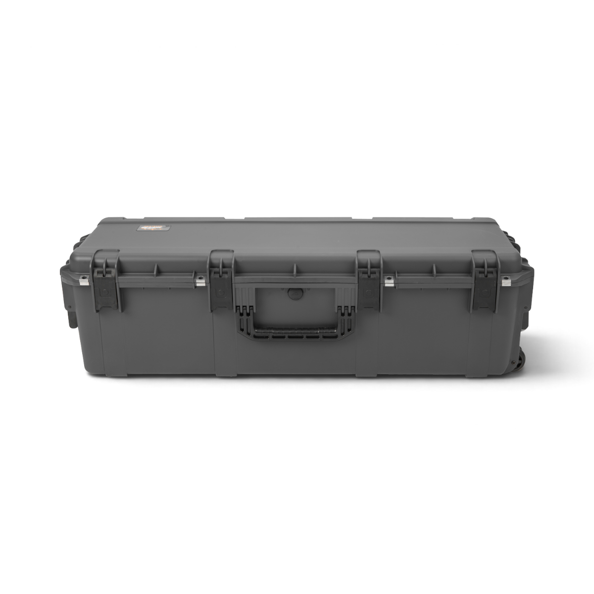 SKB Cases iSeries 4213-12 charcoal grey waterproof overland storage case with heavy-duty trigger latches and handle.