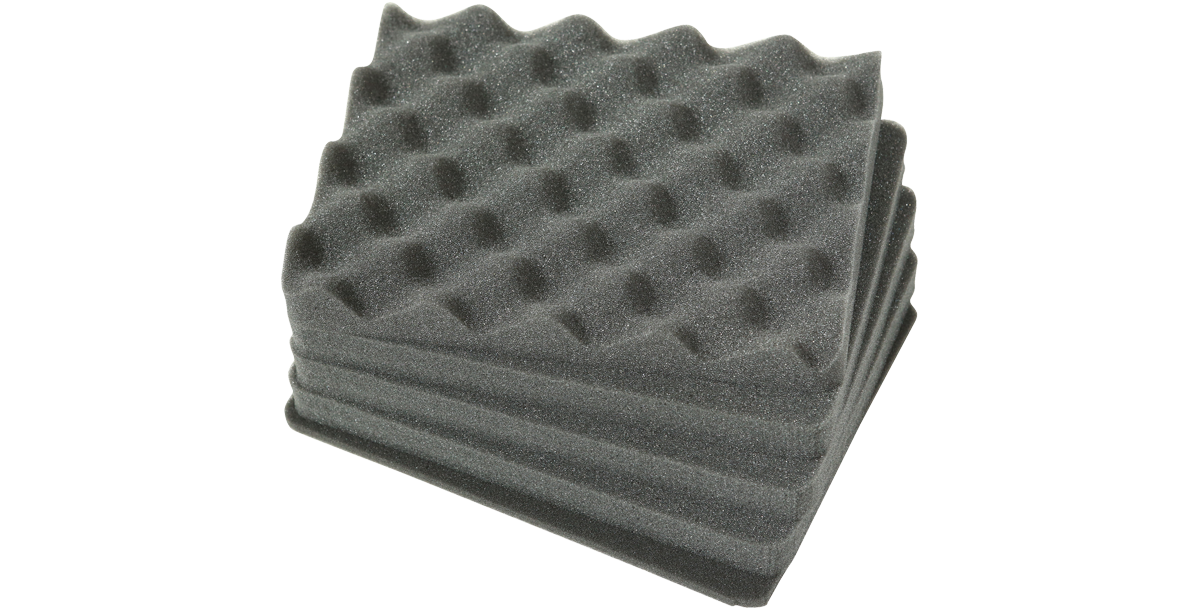 Cubed foam insert for iSeries 0907-4 case, custom-fit design for protective storage. Ideal replacement accessory for single-lid case inserts.