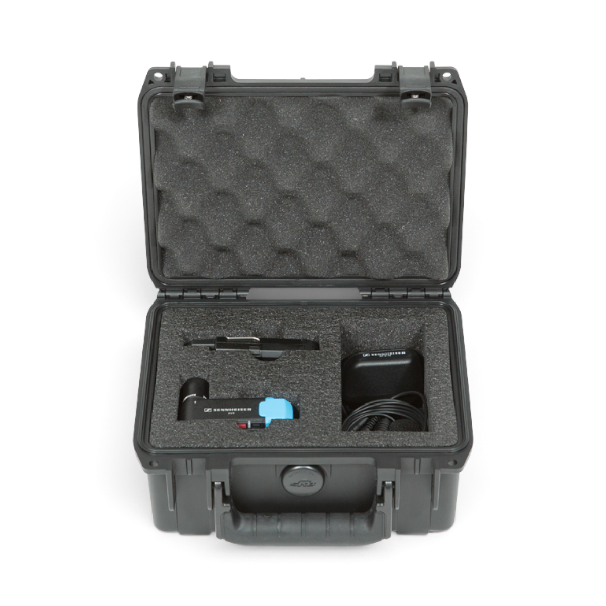 SKB Cases iSeries waterproof hard case with custom foam interior for Sennheiser AVX wireless audio system components
