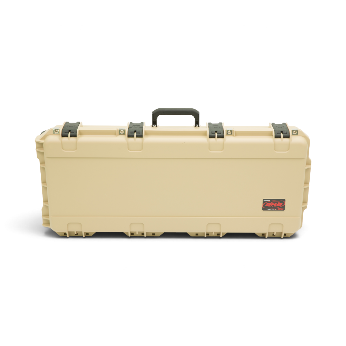 SKB Cases iSeries tan waterproof parallel limb bow case with secure trigger latches and carry handle