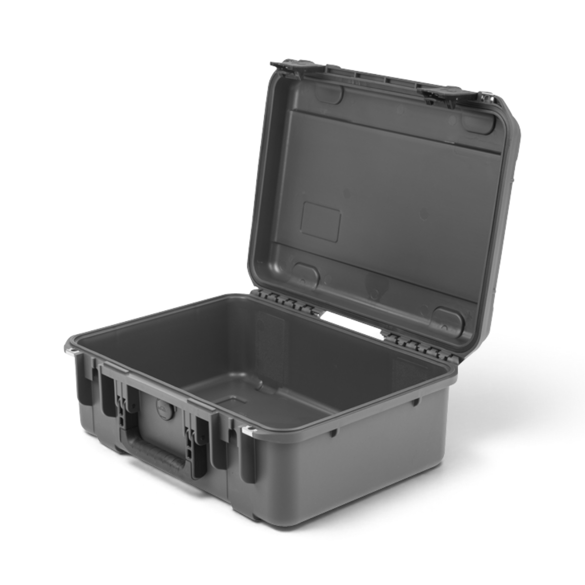SKB Cases iSeries 1813-7 charcoal grey waterproof polypropylene overland case with open lid and trigger latches
