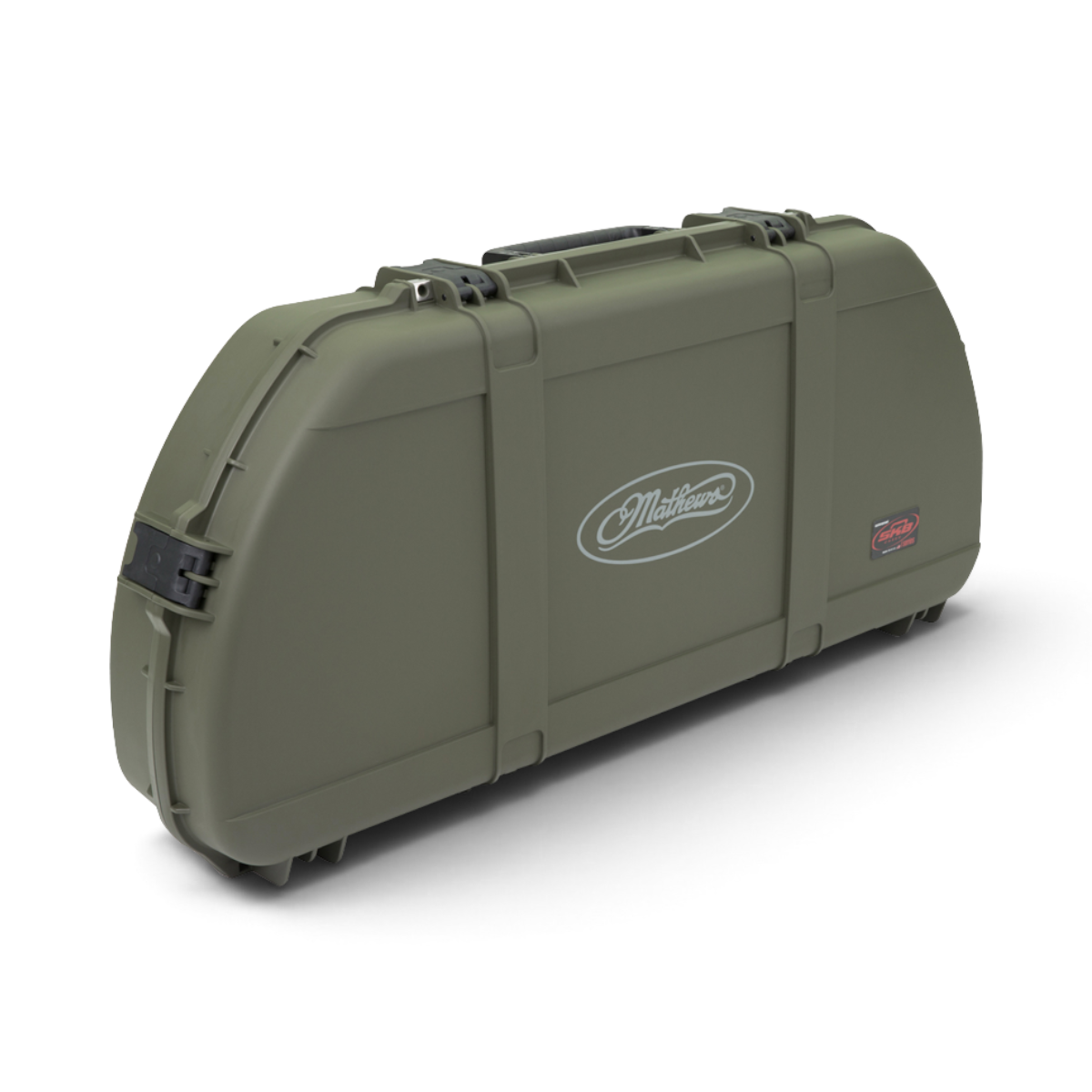 SKB Cases iSeries 4318 Mathews shaped olive green waterproof bow case with durable military-grade construction.