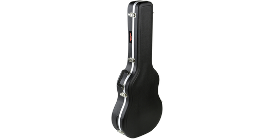 Side view of Economy Thin-line Acoustic Case showing slim profile and secure latches. Perfect fit for acoustic-electric and classical guitars.