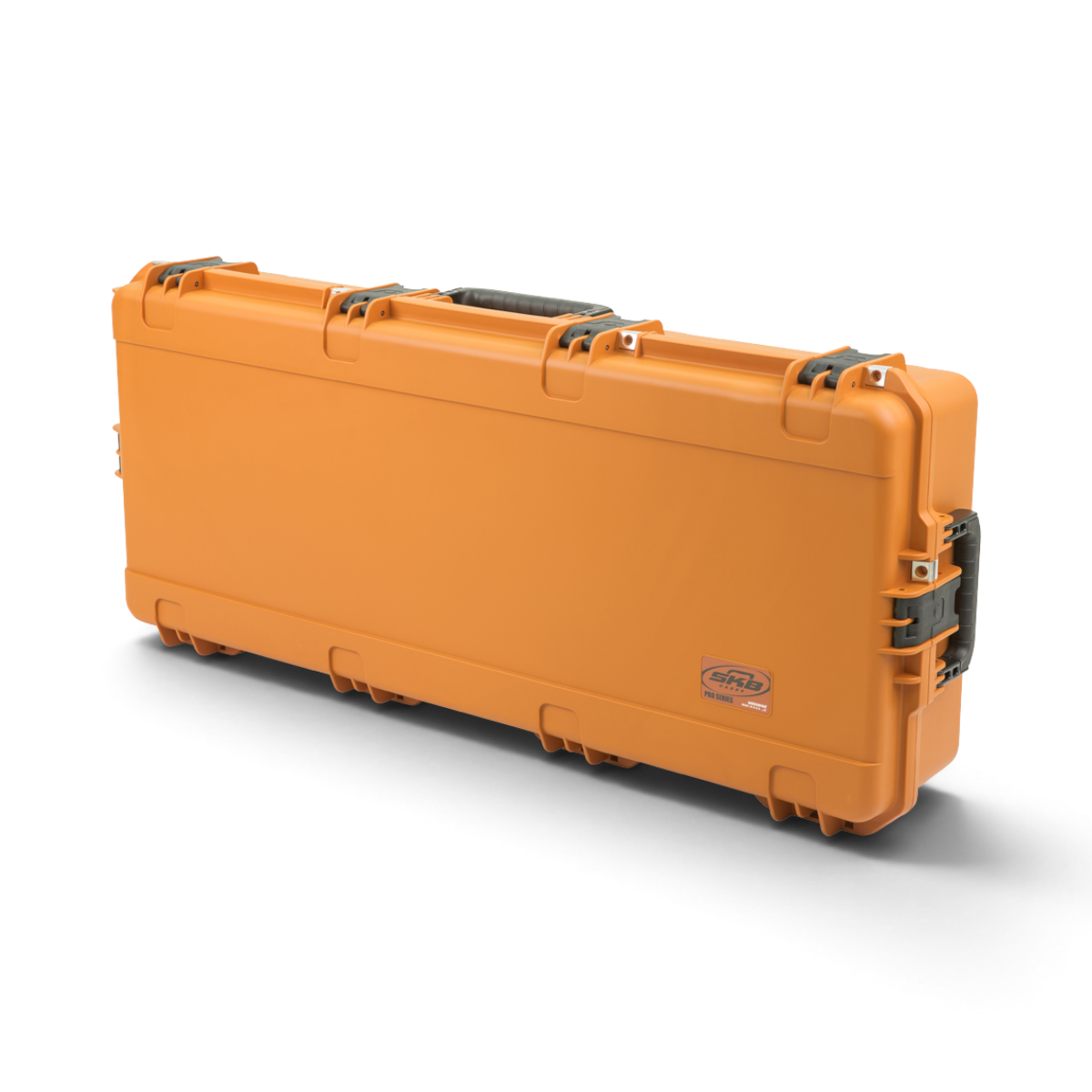 SKB Cases Pro Series double bow and rifle case in coyote brown with heavy-duty latches and waterproof design.