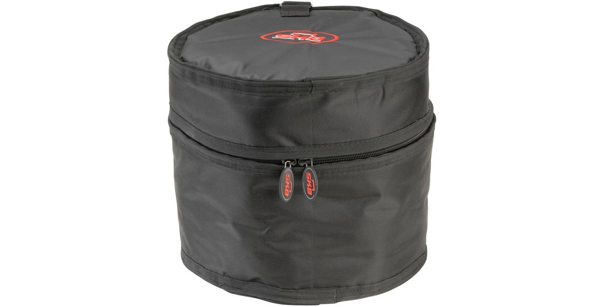 9x13 tom gig bag with durable ballistic nylon and dual zippers, offering secure protection for 13-inch tom drums.
