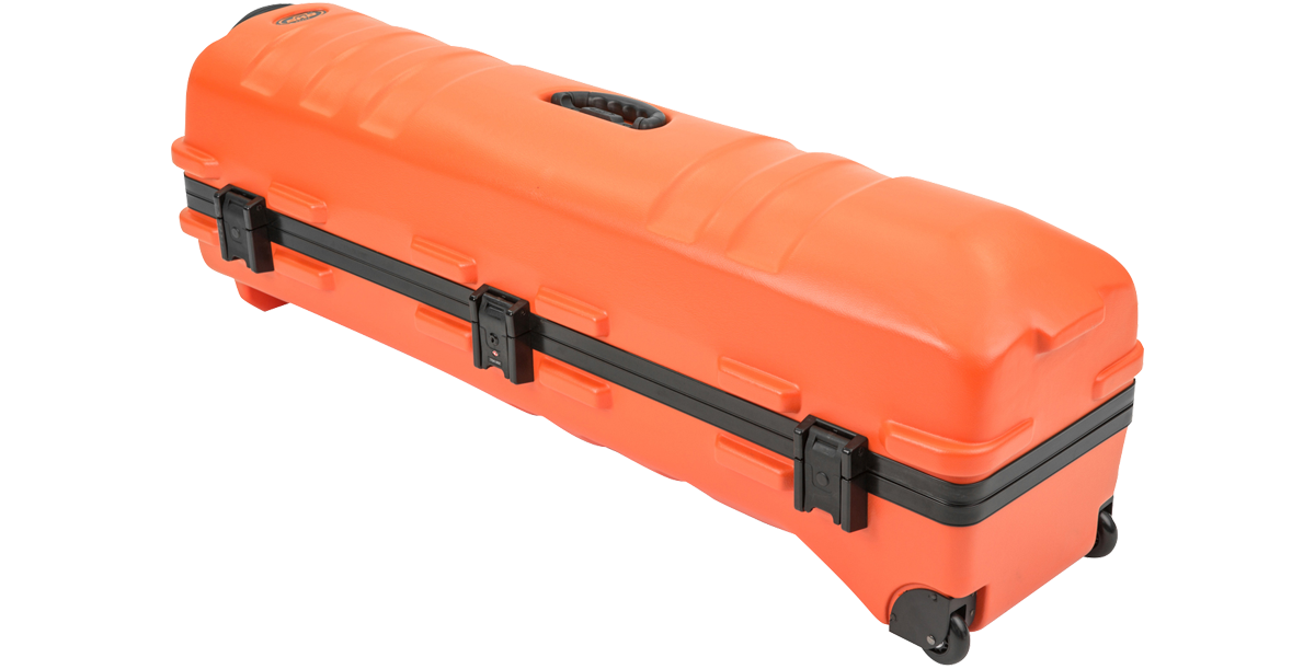 ATA Staff Pro XL Golf Travel Case with smooth-rolling wheels and reinforced corners, ideal for transporting golf clubs safely.