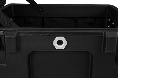 rSeries TA446 Viewing Port - Durable Window Access mounted on black single-lid case for secure visual inspection of contents.